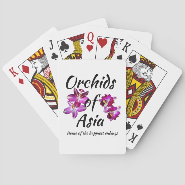 Orkidéer i Asien Casinokort (Baksidan)