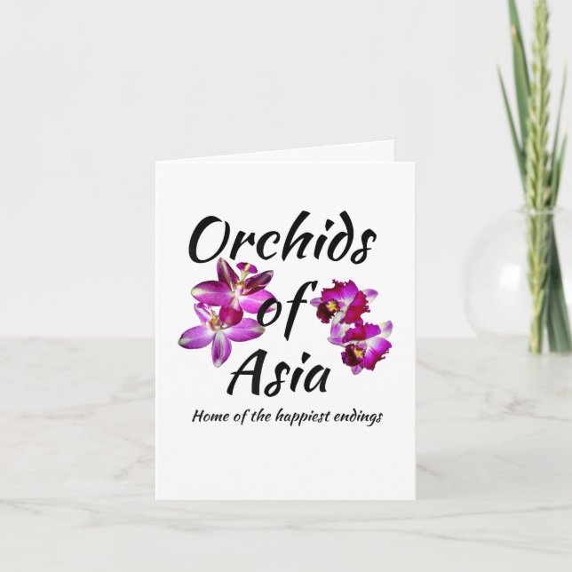 Orkidéer i Asien Helgkort (Framsida)