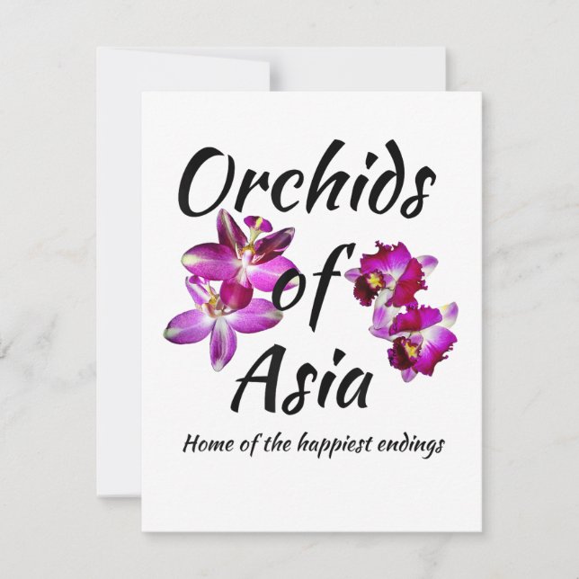 Orkidéer i Asien Julkort (Framsida)