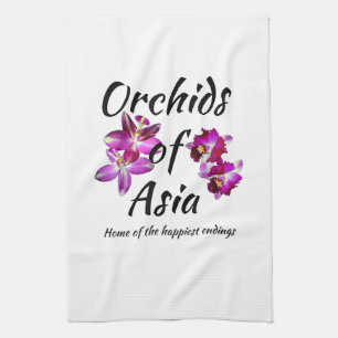 Orkidéer i Asien Kökshandduk