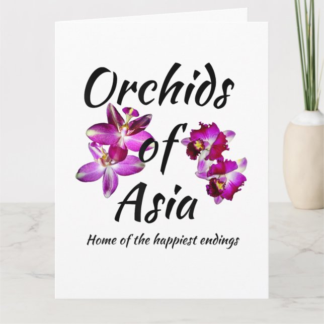 Orkidéer i Asien Kort (Framsida)