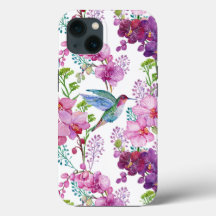 Orkidéer med kolibri