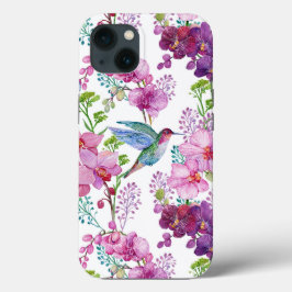 Orkidéer med kolibri 
