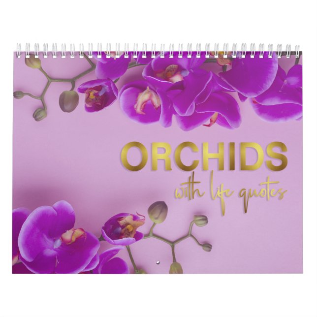 Orkidéer med livsoffertkalender kalender (Omslag)