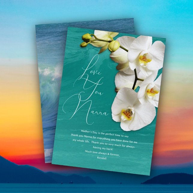 Orkidéer Mors Dags Tacksamhetskort Inbjudningar (Skapare uppladdad)