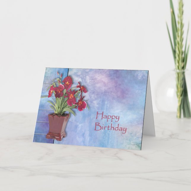 Orkidéer och akvarell kort (Framsida)