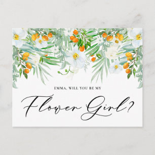 Orkidéer och Kumquats Vill du vara min blomsterfli Vykort