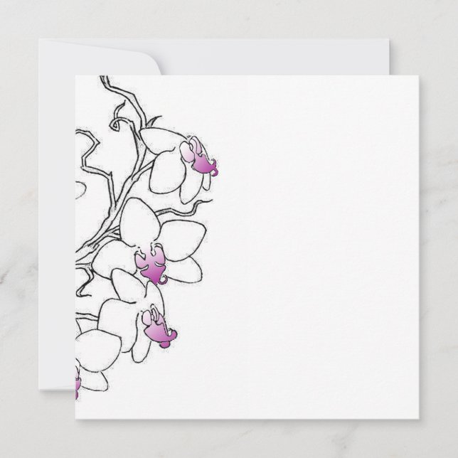 Orkidéinbjudan Inbjudningar (Framsida)