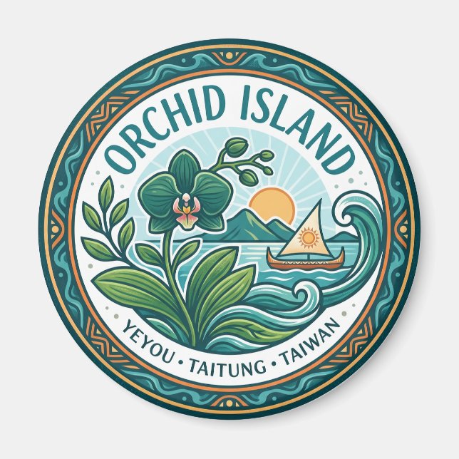 Orkidéön, Yeyou, Taitung härad, Taiwan Magnet (Framsidan)