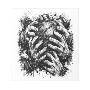 Orkney Dark Art Ink Illustration – Gripande händer Anteckningsblock