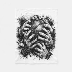 Orkney Dark Art Ink Illustration – Griphänder Fleecefilt