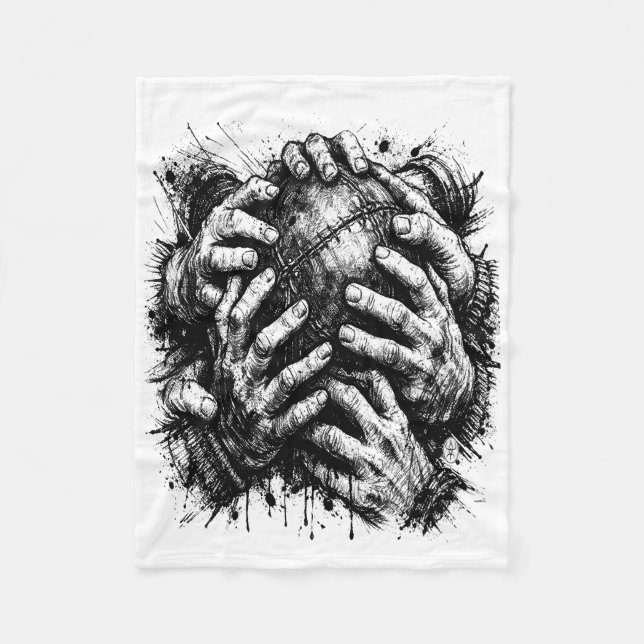 Orkney Dark Art Ink Illustration – Griphänder Fleecefilt (Framsidan)