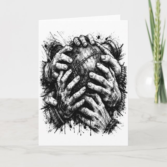 Orkney Dark Art Ink Illustration – Griphänder Kort (Framsida)