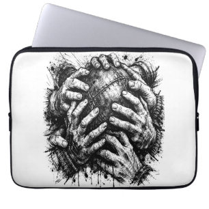 Orkney Dark Art Ink Illustration – Griphänder Laptop Fodral