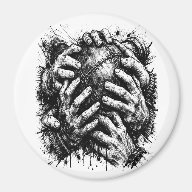 Orkney Dark Art Ink Illustration – Griphänder Magnet (Framsidan)