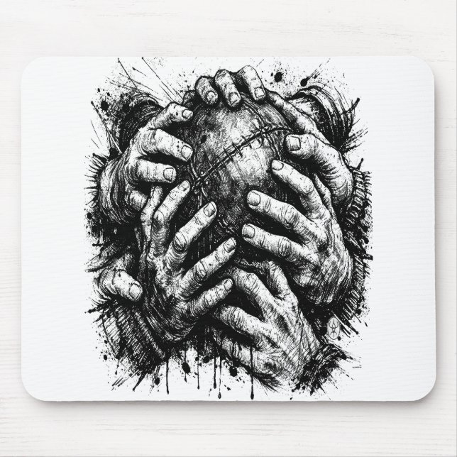 Orkney Dark Art Ink Illustration – Griphänder Musmatta (Framsidan)