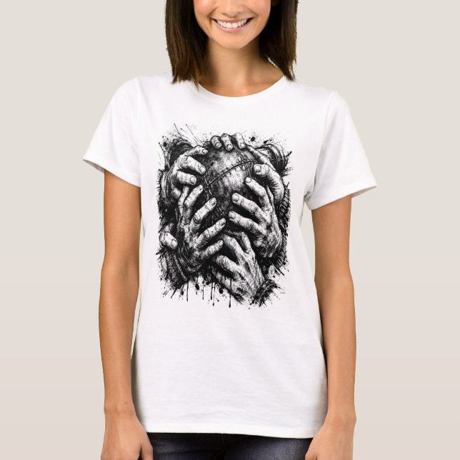 Orkney Dark Art Ink Illustration – Griphänder T Shirt (Framsida)