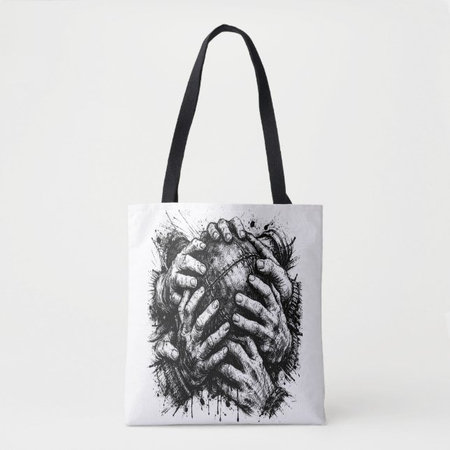 Orkney Dark Art Ink Illustration – Griphänder Tygkasse (Framsida)
