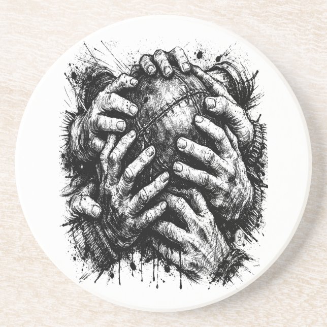 Orkney Dark Art Ink Illustration – Griphänder Underlägg (Framsidan)
