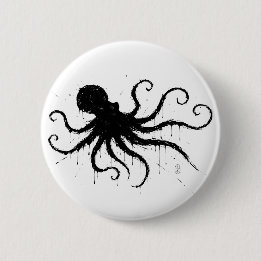 Orkney Dark Ink Illustration – Grasping Octopus Knapp