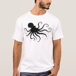 Orkney Dark Ink Illustration – Grasping Octopus T Shirt