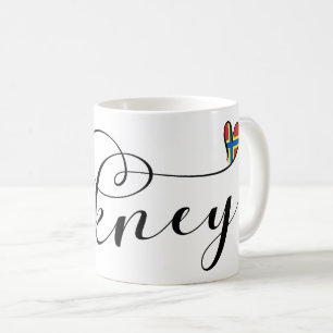 Orkney Flagga in Heart, Northern Isles, Scotland Kaffemugg