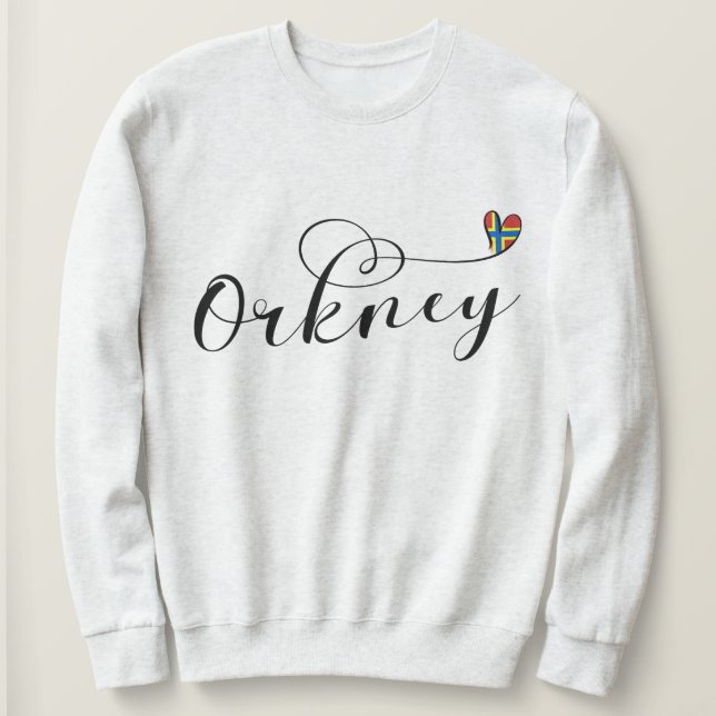 Orkney Flagga in Heart, Northern Isles, Scotland T Shirt (Design framsida)