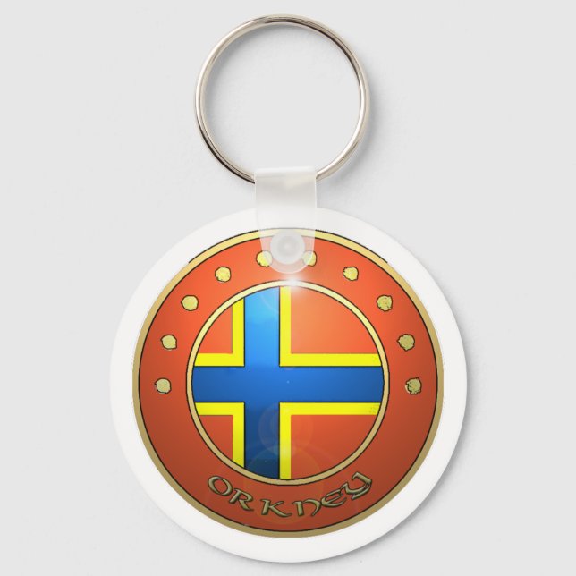 Orkney Flagga Nyckelring (Framsida)