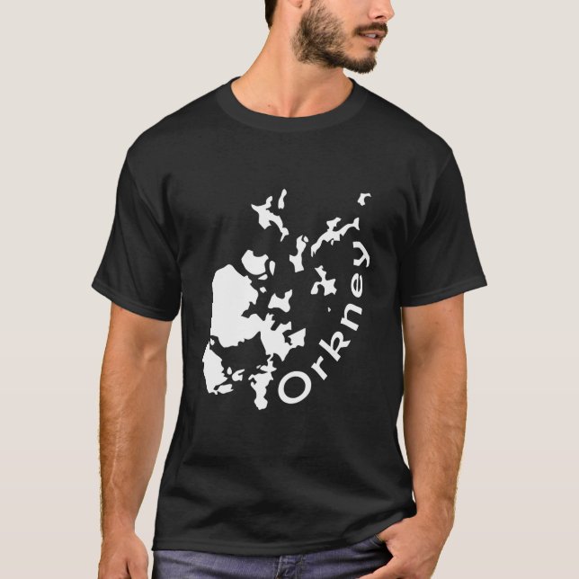 Orkney Islands Karta T Shirt (Framsida)