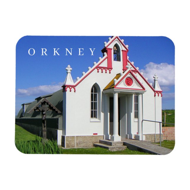 Orkney Italy Chapel view-kylmagnet Magnet (Horisontell)