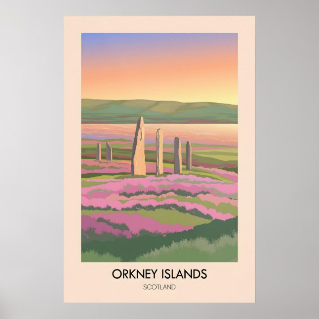 Orkneyöarna Skottland Resa Affisch (Framsidan)