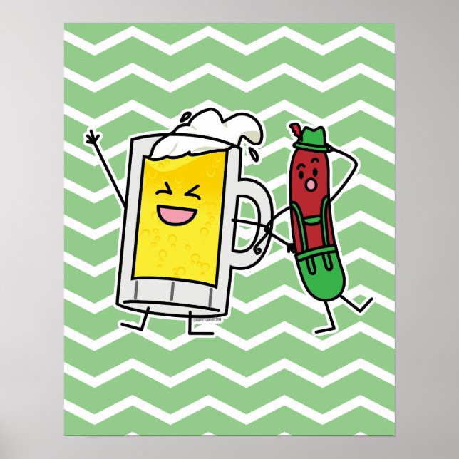 Örkorv Oktoberfest Oktoberfest lederhosen Poster (Framsidan)