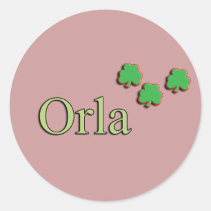 Orla Custom Name Stickers Runt Klistermärke