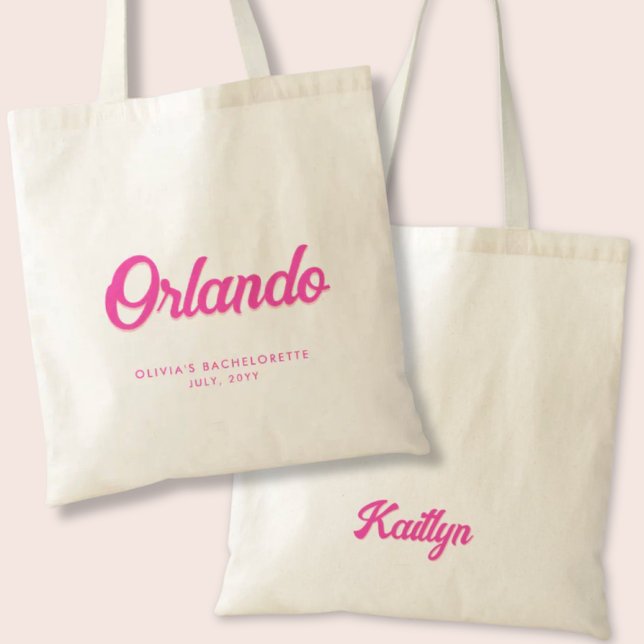 Orlando Bachelorette Party Personlig Tote Bag Tygkasse (Orlando Bachelorette Party Tote Bag)