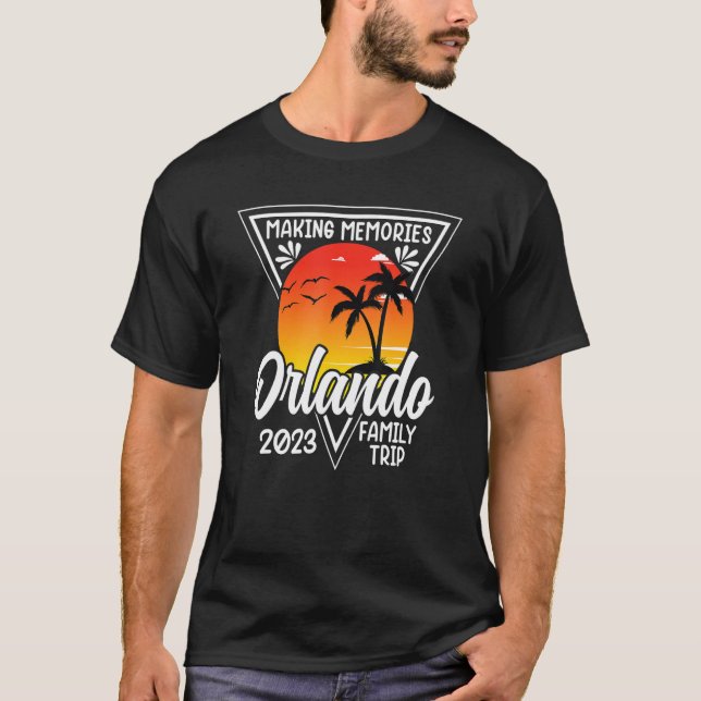 Orlando Beach Family Vacation 2023 Family Resa Gro T Shirt (Framsida)
