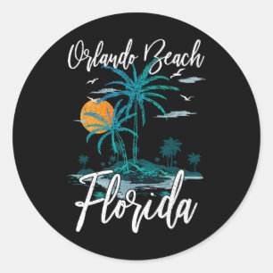 Orlando Beach Florida Family Vacation Handflatan T Runt Klistermärke