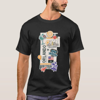 Orlando Boarding Pass Florida Biljett Pass Berömd  T Shirt