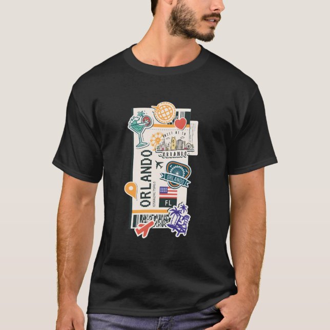 Orlando Boarding Pass Florida Biljett Pass Berömd  T Shirt (Framsida)