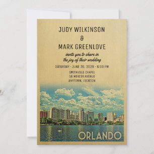 Orlando bröllopsinbjudan Florida Inbjudningar