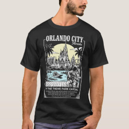 Orlando City Florida i huvudstaden för temaparker T Shirt