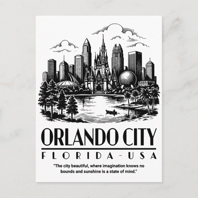Orlando City Florida USA Vykort (Framsida)