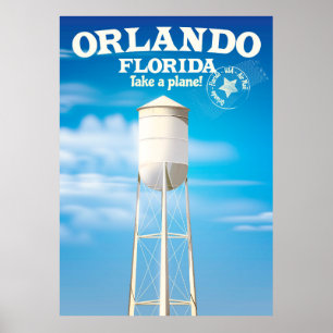 Orlando, färjetecken i Florida Vatten Torn. Poster