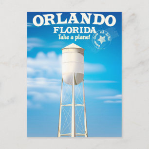 Orlando, färjetecken i Florida Vatten Torn. Vykort