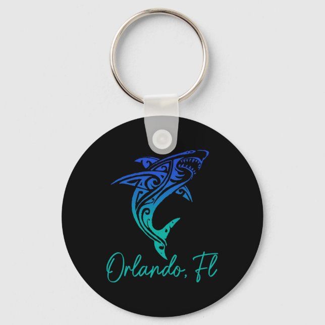 Orlando Fl Haj Scu Dykning Surfar Surf Florida Su Nyckelring (Framsida)