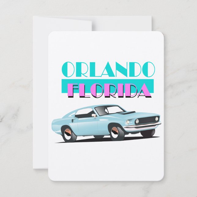 Orlando Florida 80-talsaffisch (Framsida)