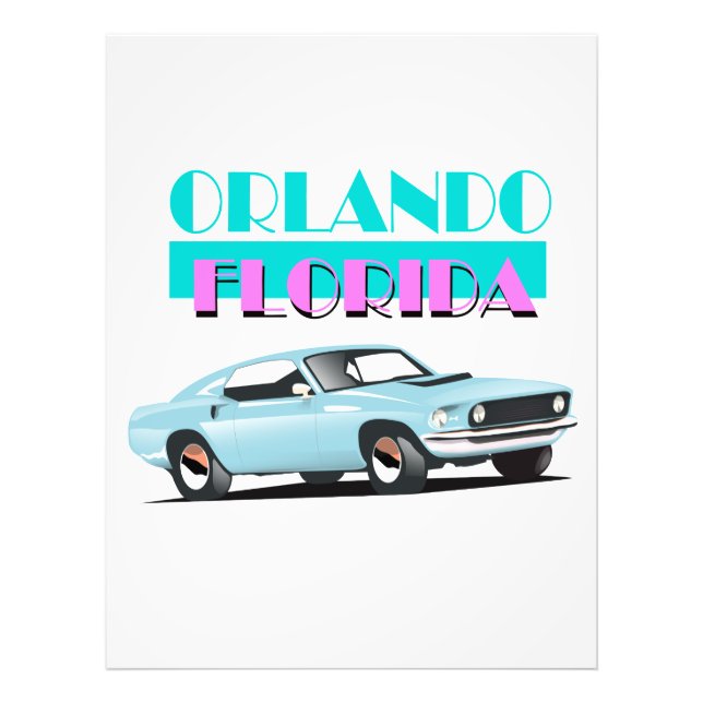 Orlando Florida 80-talsaffisch Fototryck (Framsidan)