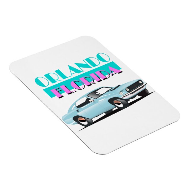 Orlando Florida 80s poster Magnet (Högersidan)