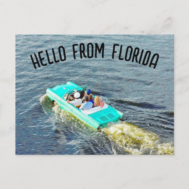 ORLANDO. FLORIDA AMPHIBIOUS CAR POSTCARDS VYKORT (Framsida)