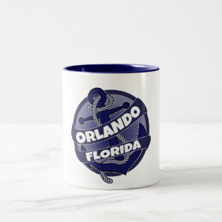Orlando Florida anchor swirl kaffe mugg