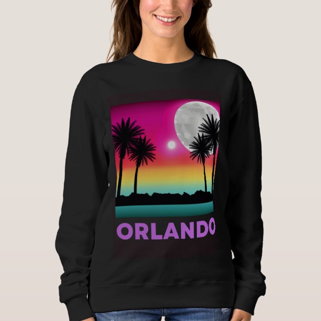 Orlando Florida Beach Retro Vacation T Shirt (Framsida)